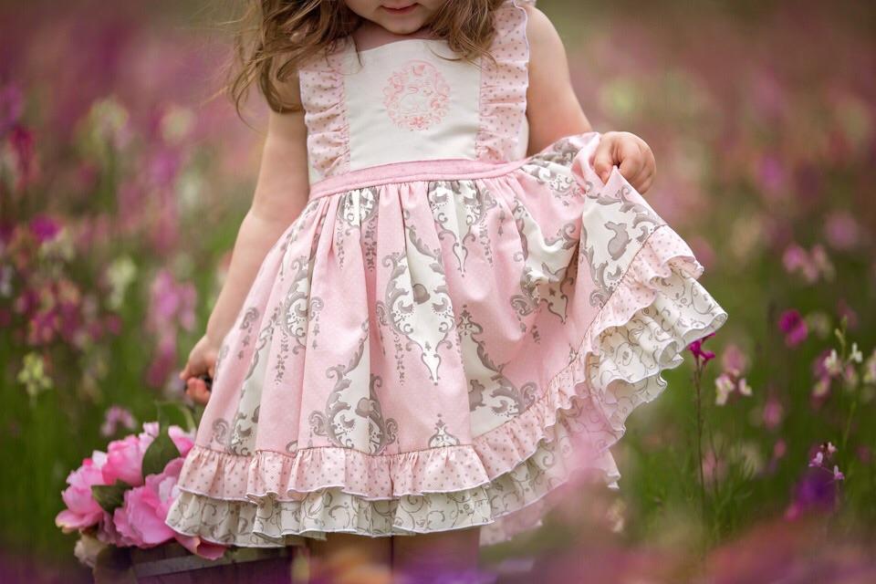 April Pink Easter Flutter Dress - Kinder Kouture