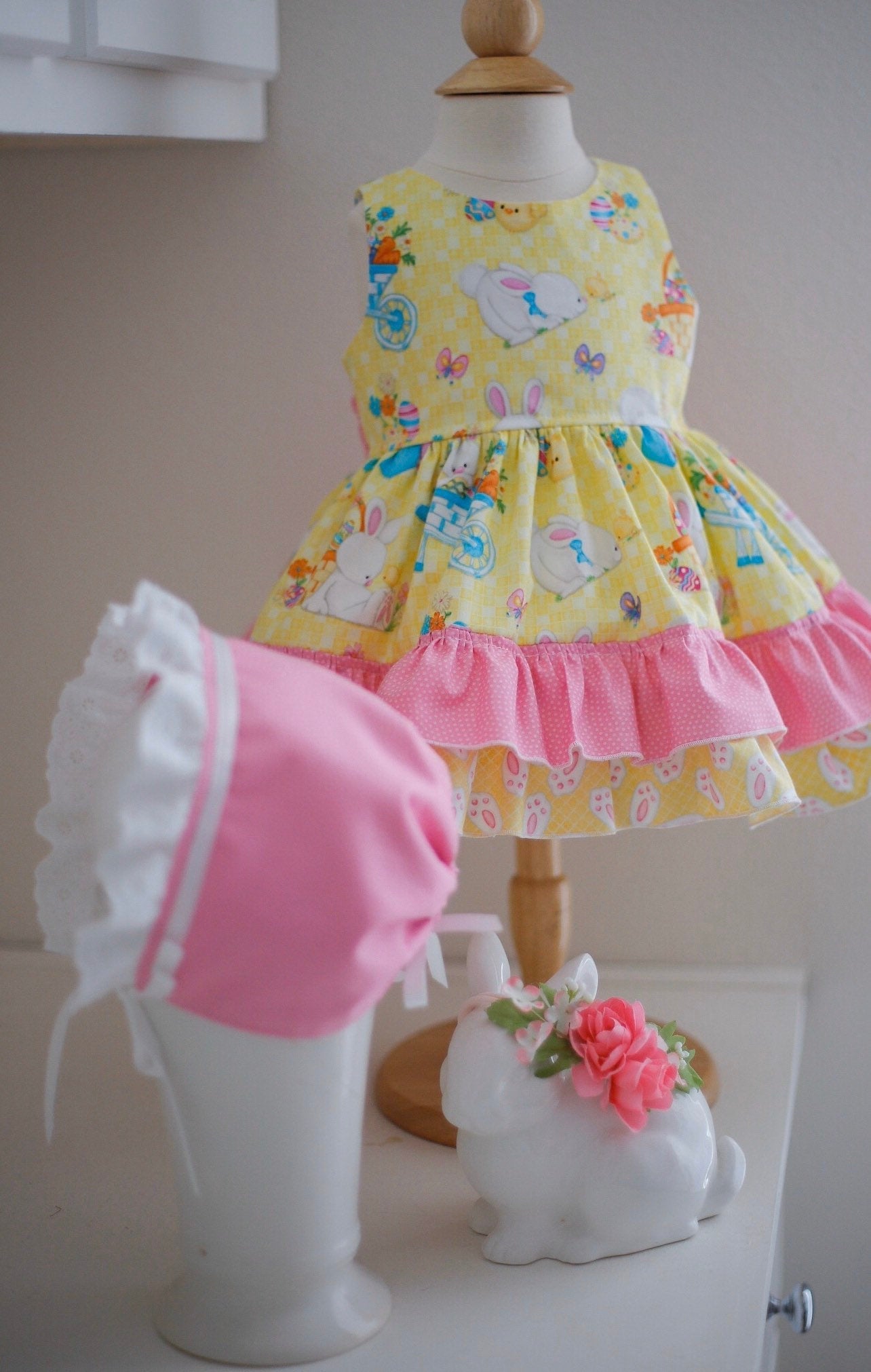 Baby Vintage Style Cotton Bonnet - Kinder Kouture