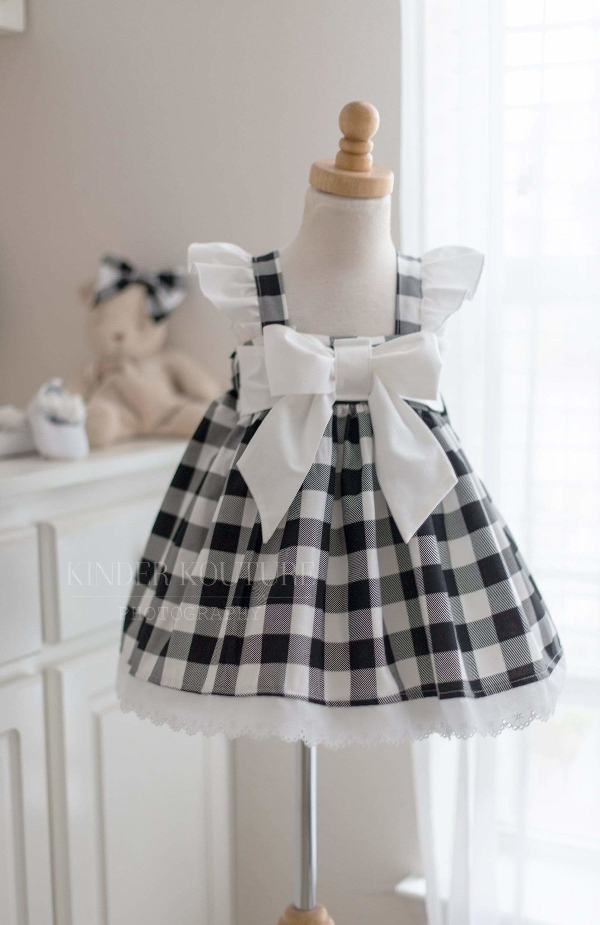 Black Gingham Dress - Kinder Kouture