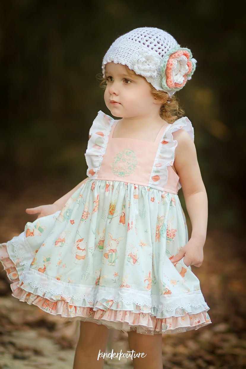 Bunnyhill Baby Girl Easter Dress (Mint) - Kinder Kouture