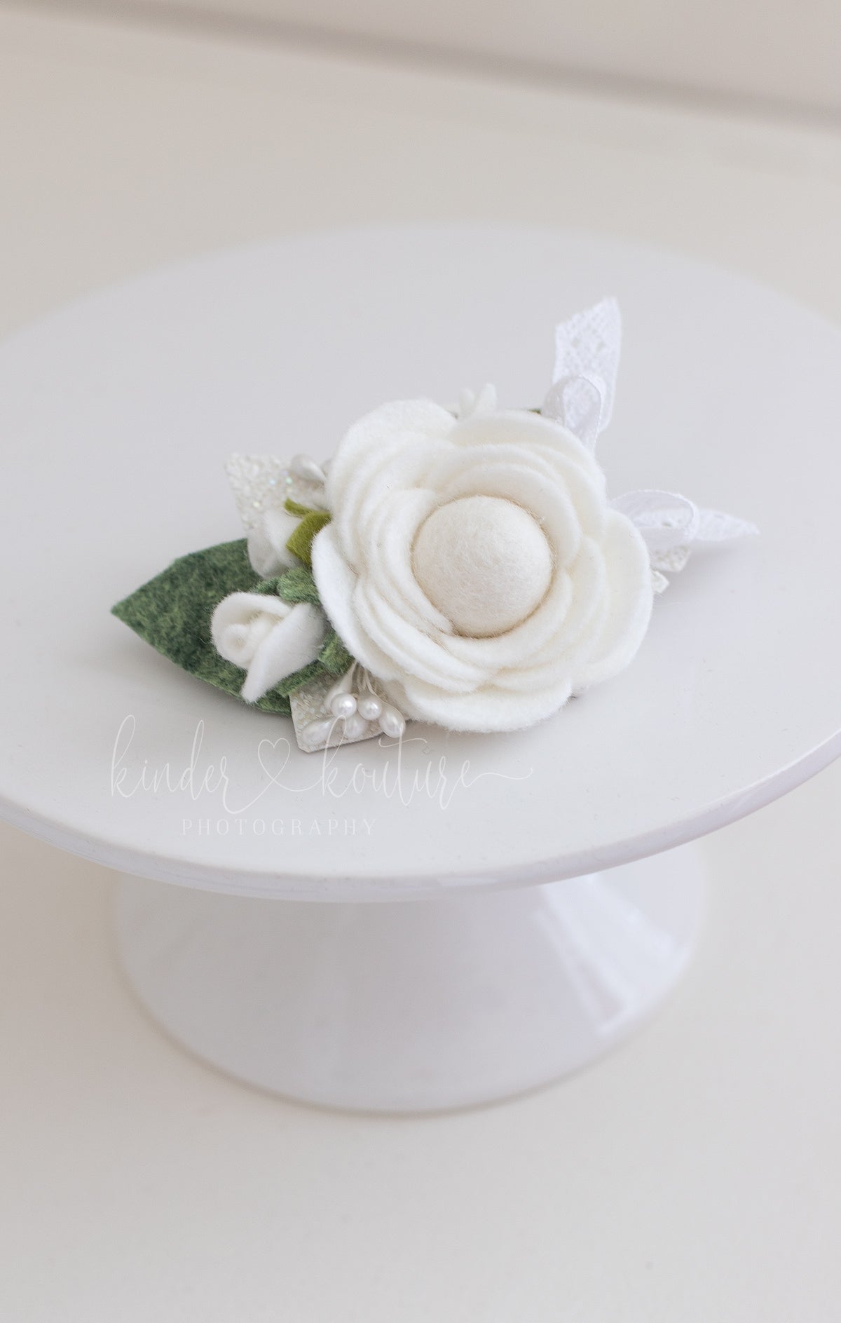 Creamy Rose Hair Accessory - Kinder Kouture