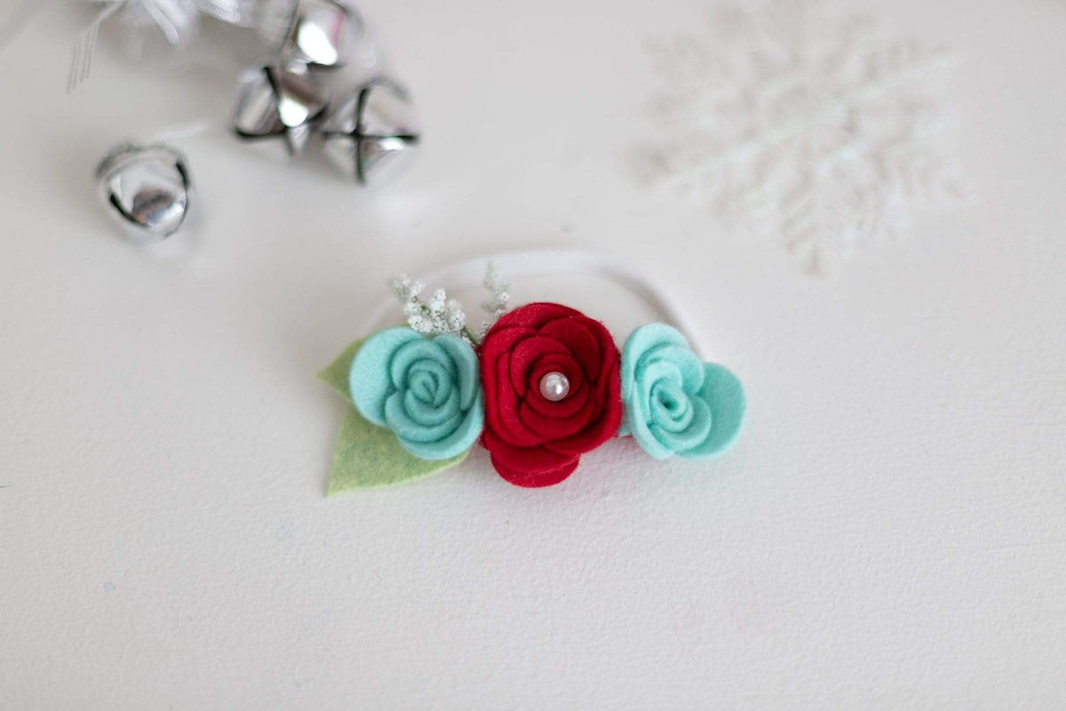 Jingle Felt Flower Headband - Kinder Kouture