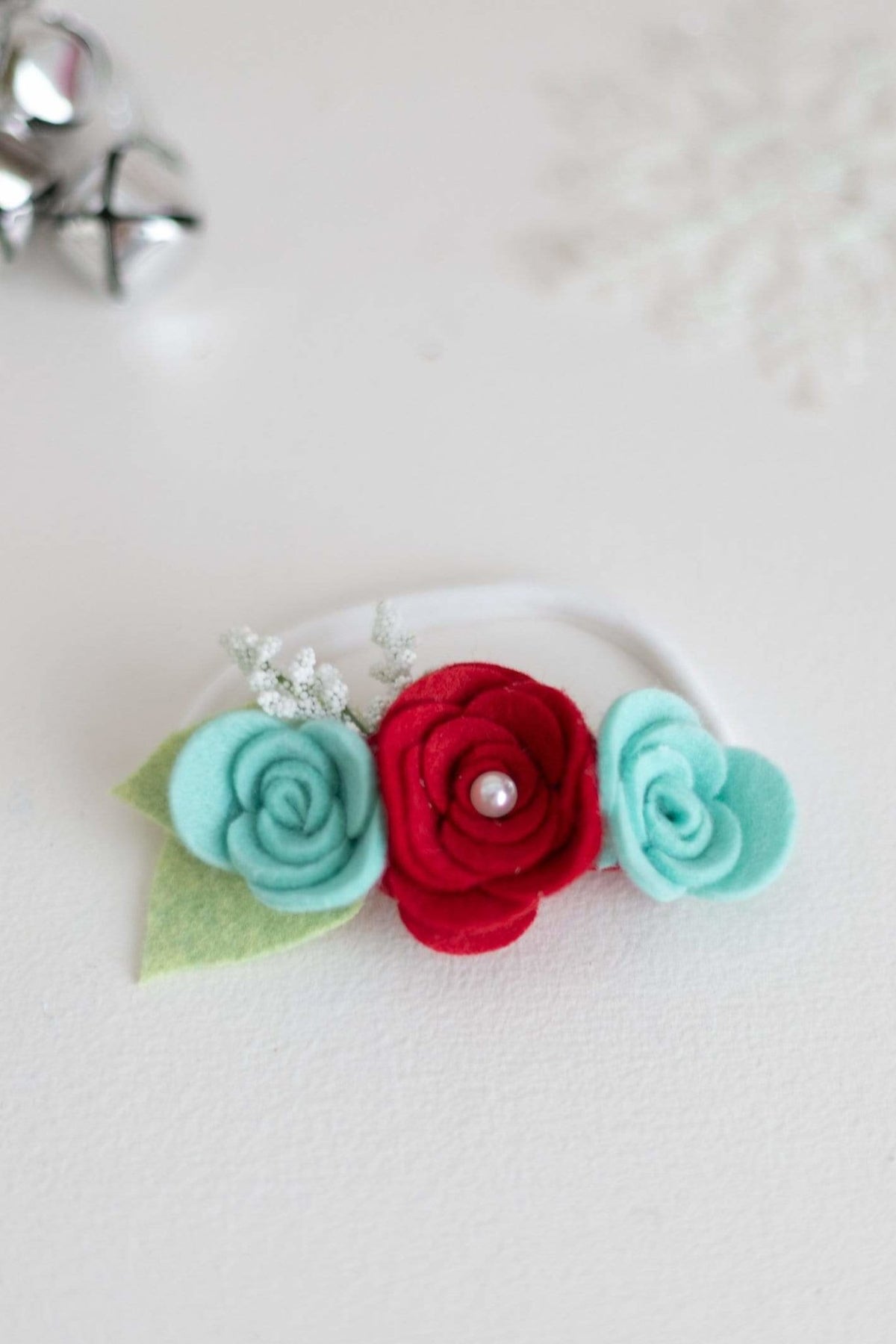 Jingle Felt Flower Headband - Kinder Kouture