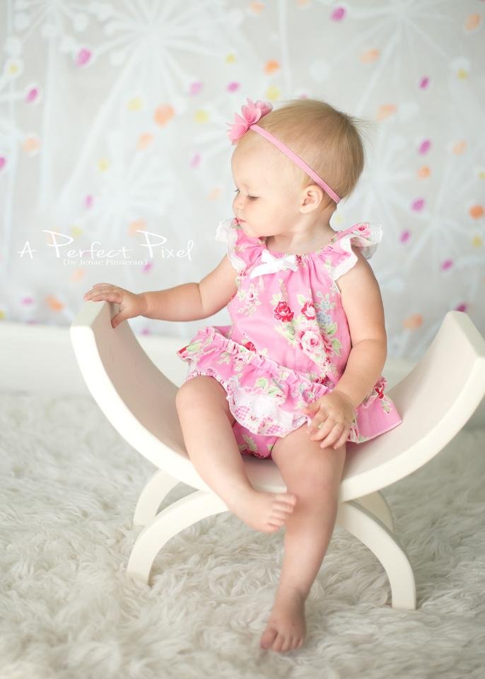 Pink Floral Baby Bubble - Kinder Kouture