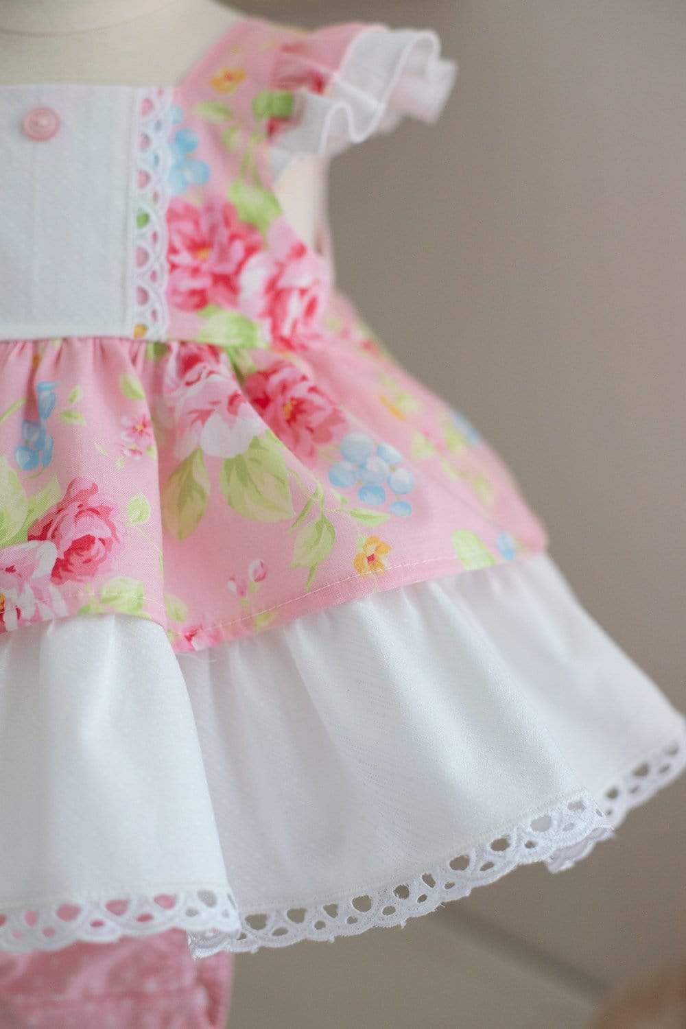 Pink Floral Baby Dress - Kinder Kouture