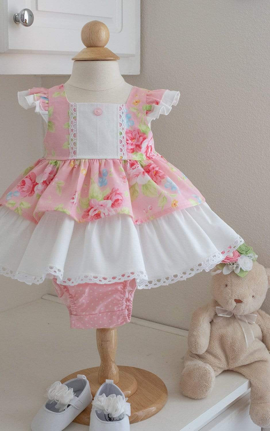 Pink Floral Baby Dress - Kinder Kouture