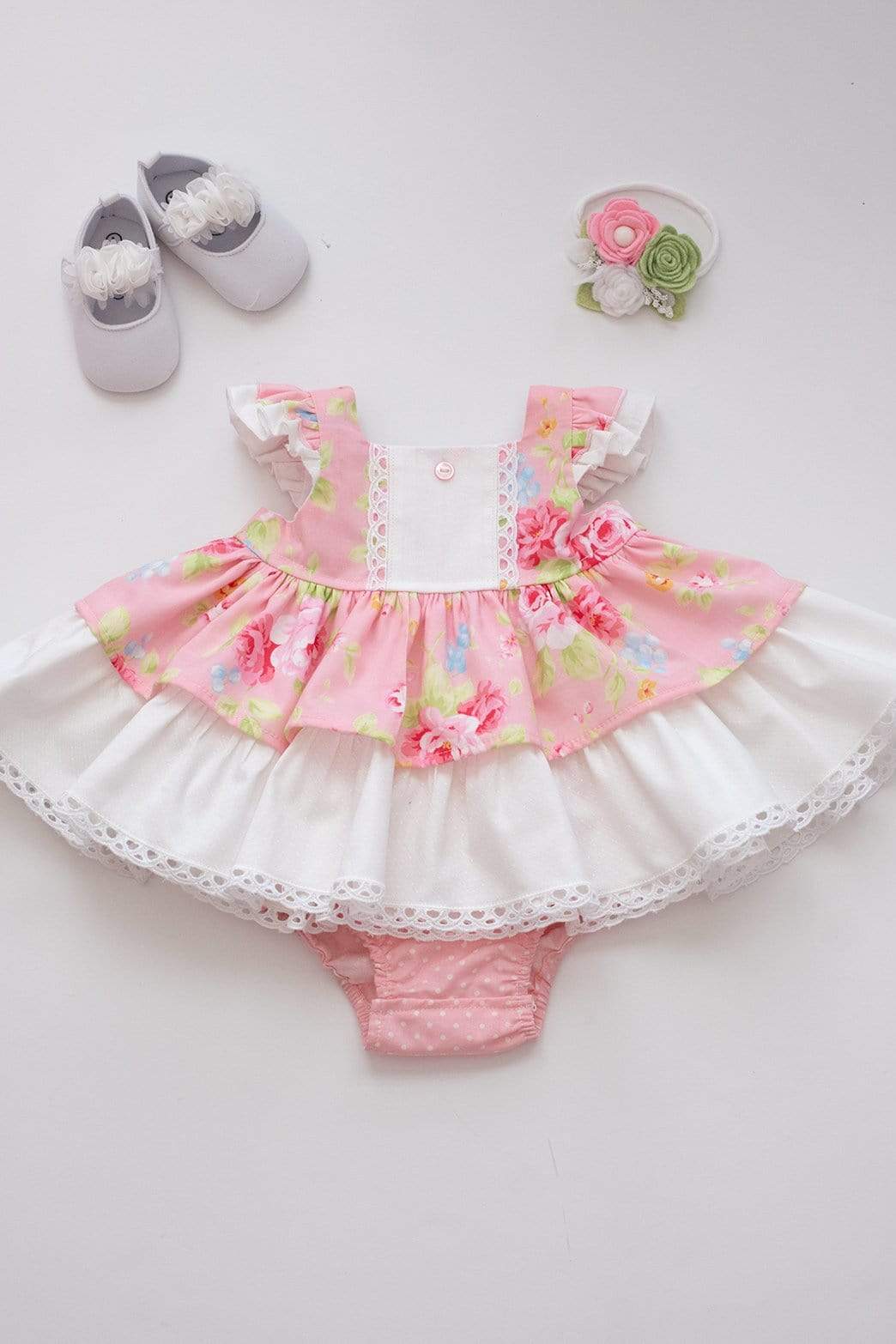 Pink Floral Baby Dress - Kinder Kouture