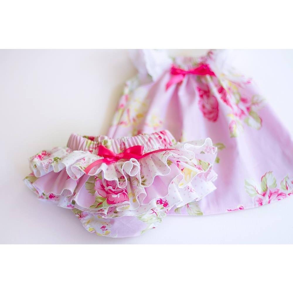 Pink Lily Shirt and Bum Ruffle Diaper Cover - Kinder Kouture