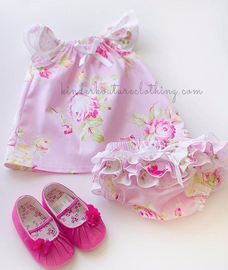 Pink Lily Shirt and Bum Ruffle Diaper Cover - Kinder Kouture