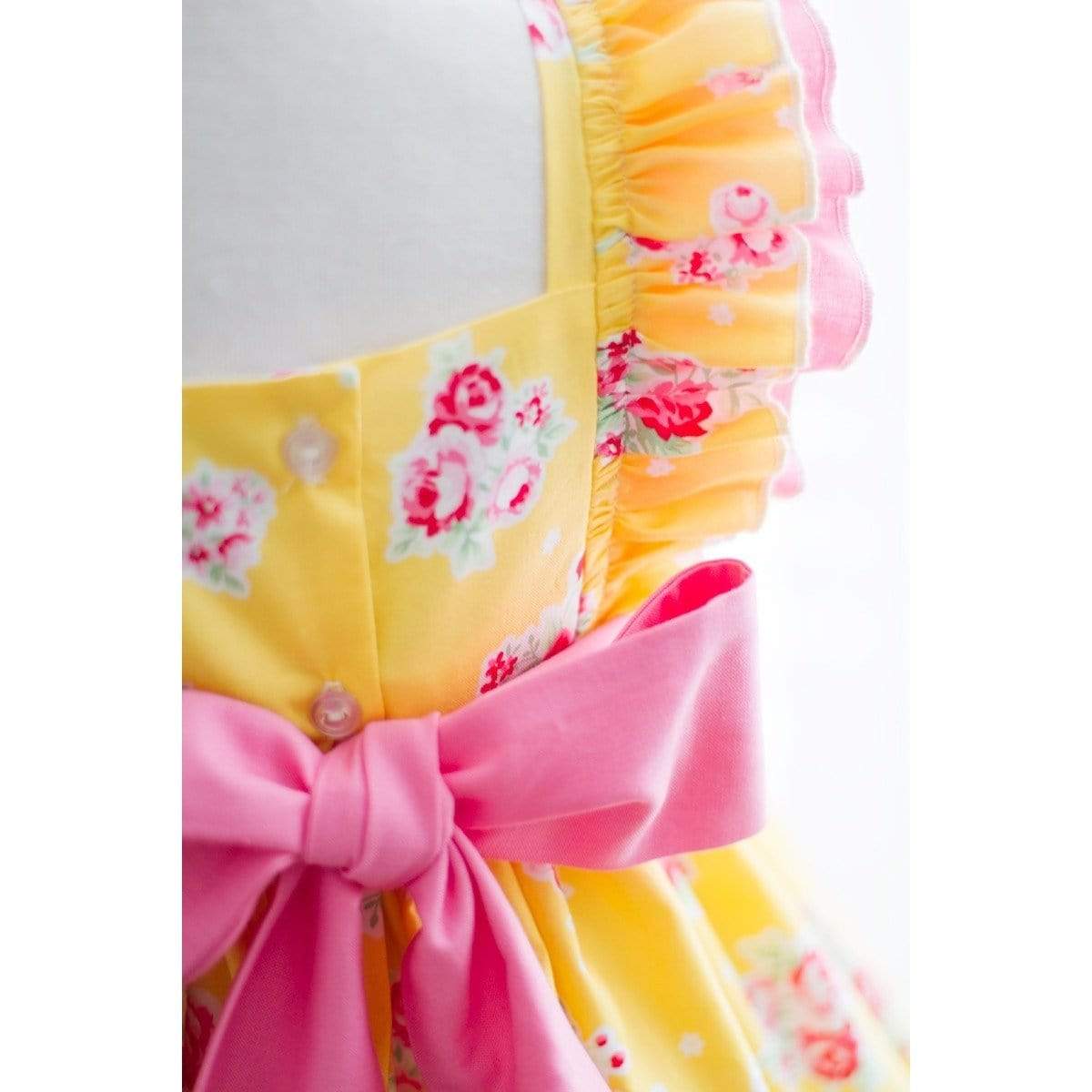 RTS Yellow Rose Dress 3T - Kinder Kouture